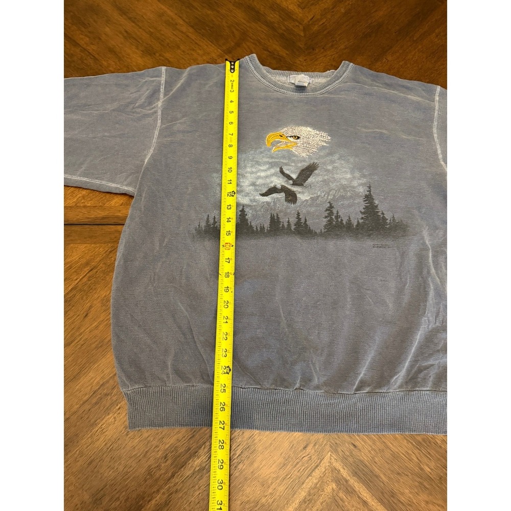 Northern Reflections Vintage Eagle Graphic Sweatshirt Blue Cotton Mens XL Canada - Picture 5 of 6